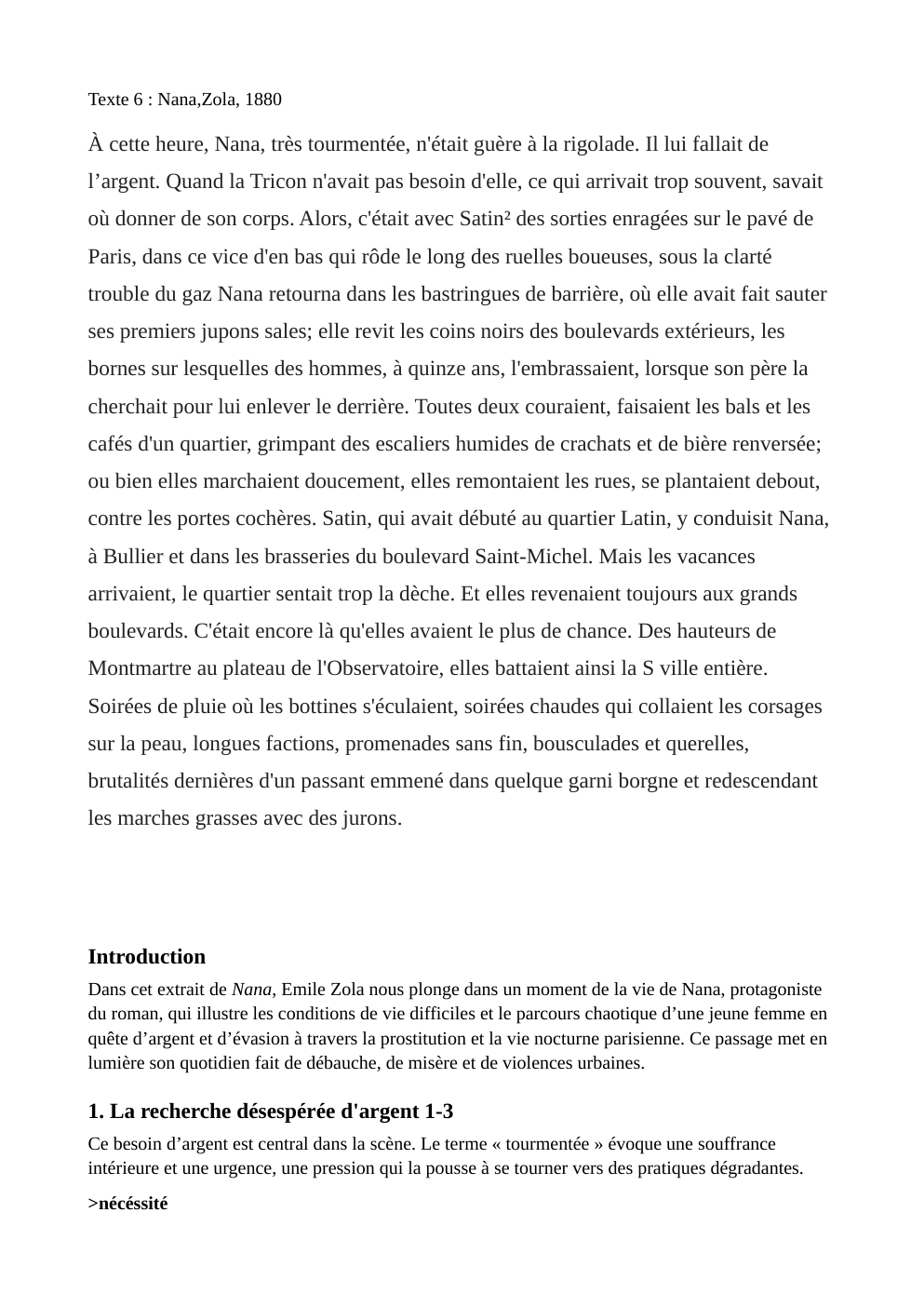 Prévisualisation du document Analyse Nana, ZOLA