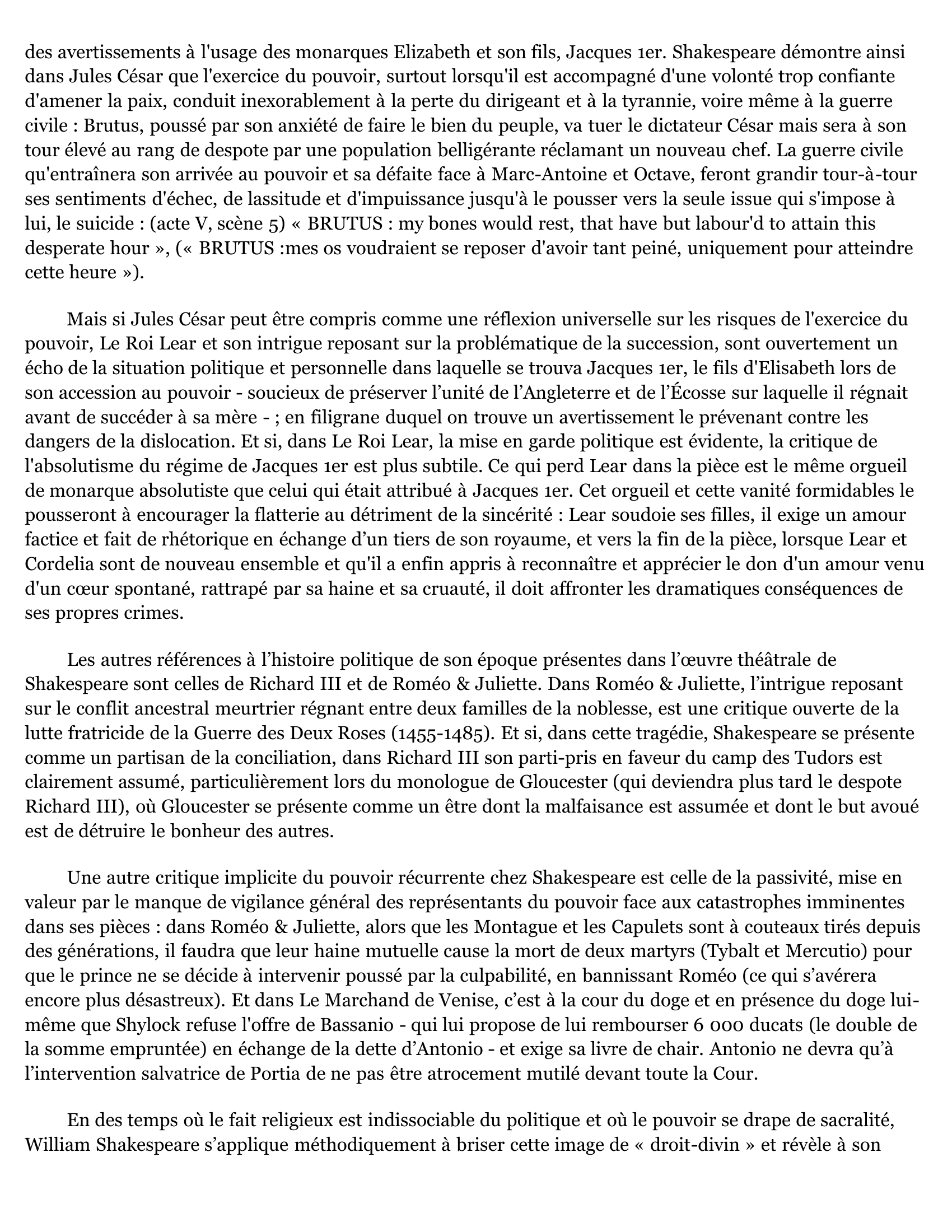 Prévisualisation du document Analyse Philosophique De L'oeuvre Shakespearienne
