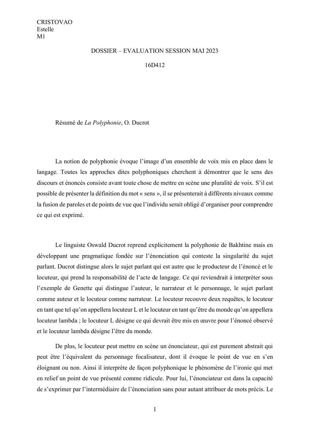 Prévisualisation du document Analyse sémantique et pragmatique du sketch "L'appartement" de Gad Elmaleh et résumé de deux lectures de Ducrot