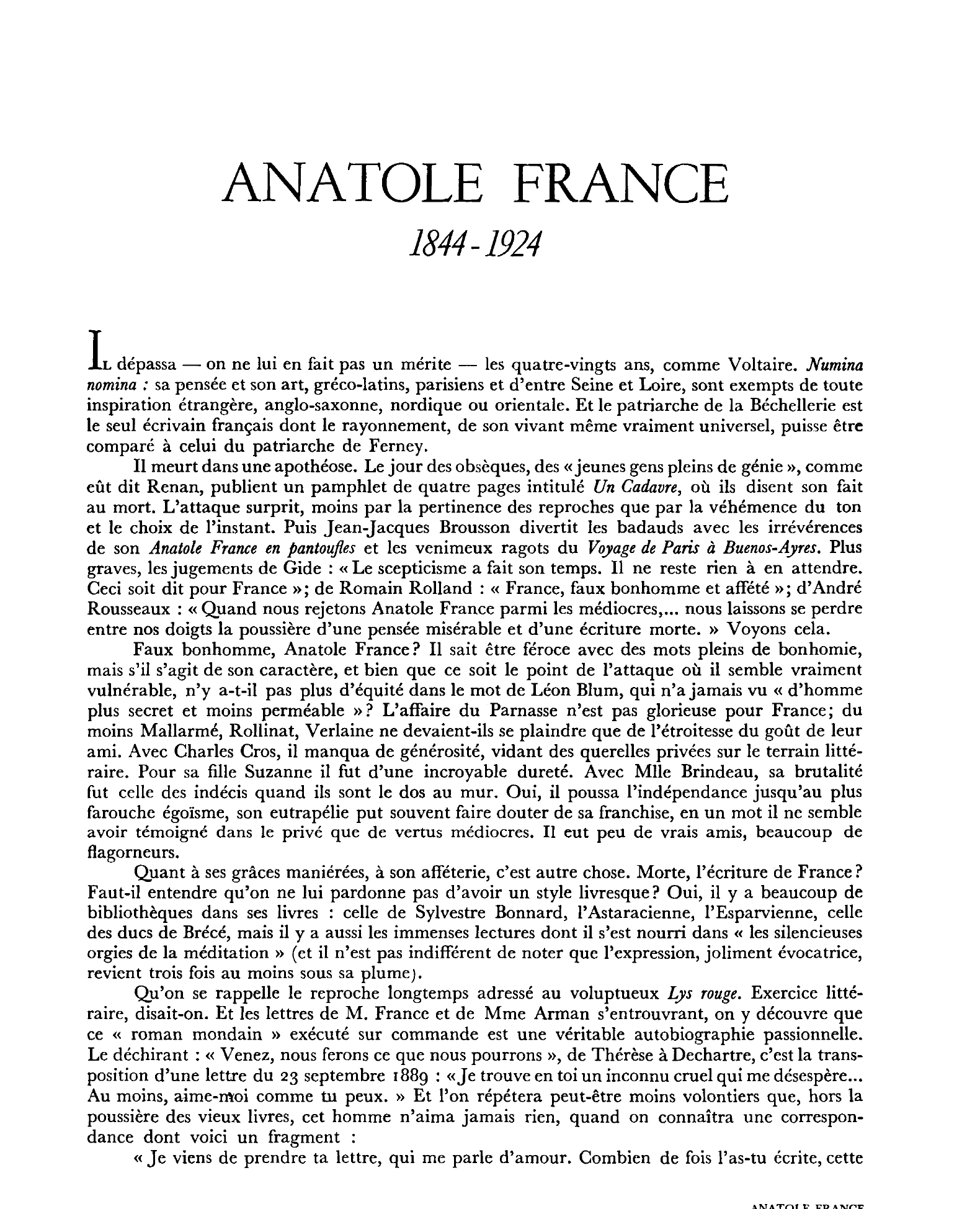 Prévisualisation du document Anatole France