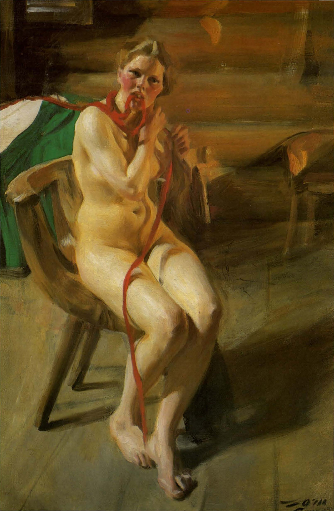 Prévisualisation du document Anders ZORN:
FEMME NUE SE COIFFANT.