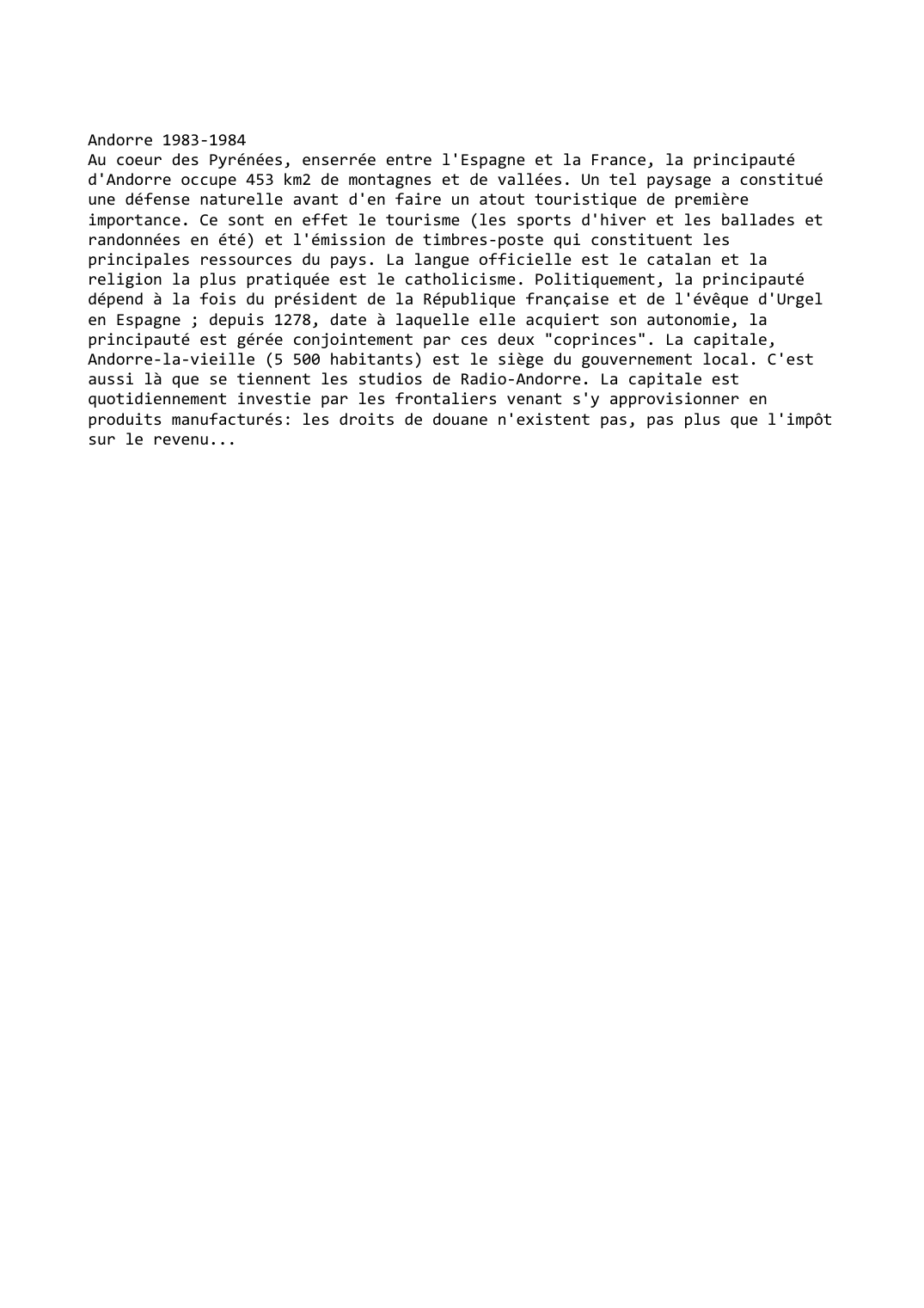Prévisualisation du document Andorre 1983-1984