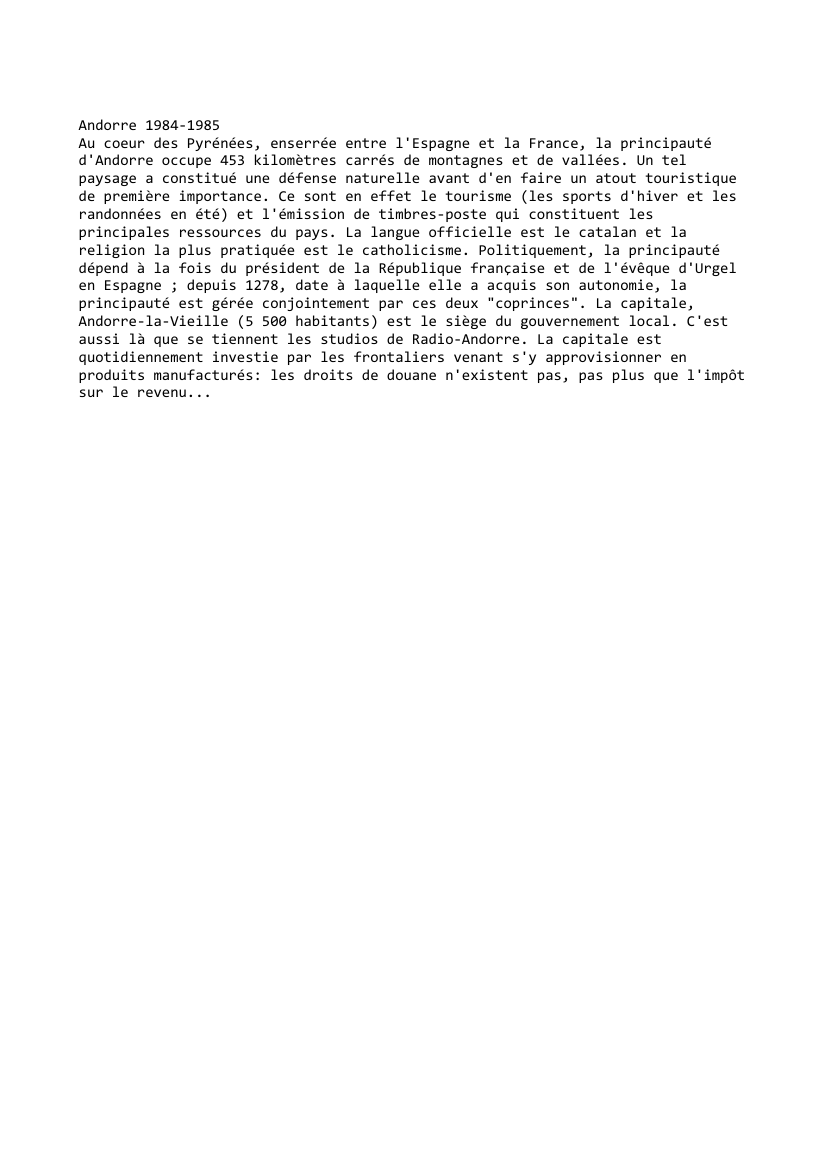 Prévisualisation du document Andorre 1984-1985