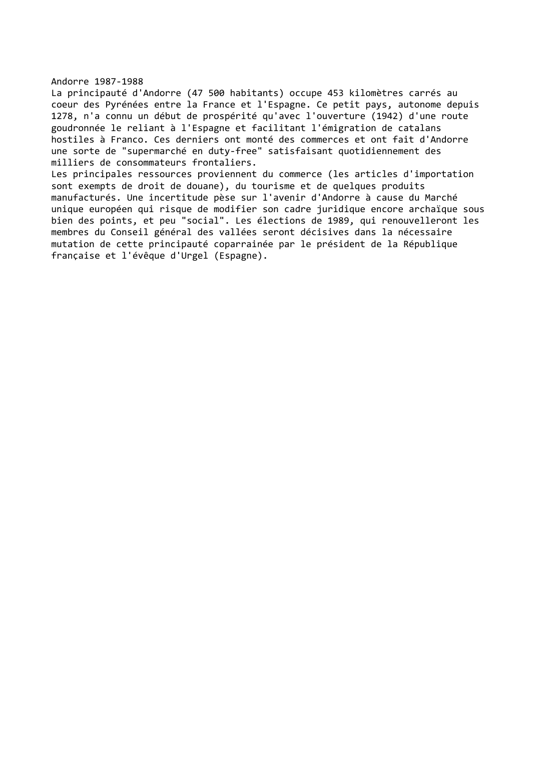 Prévisualisation du document Andorre 1987-1988