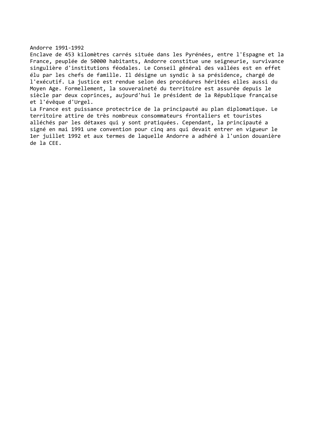 Prévisualisation du document Andorre 1991-1992