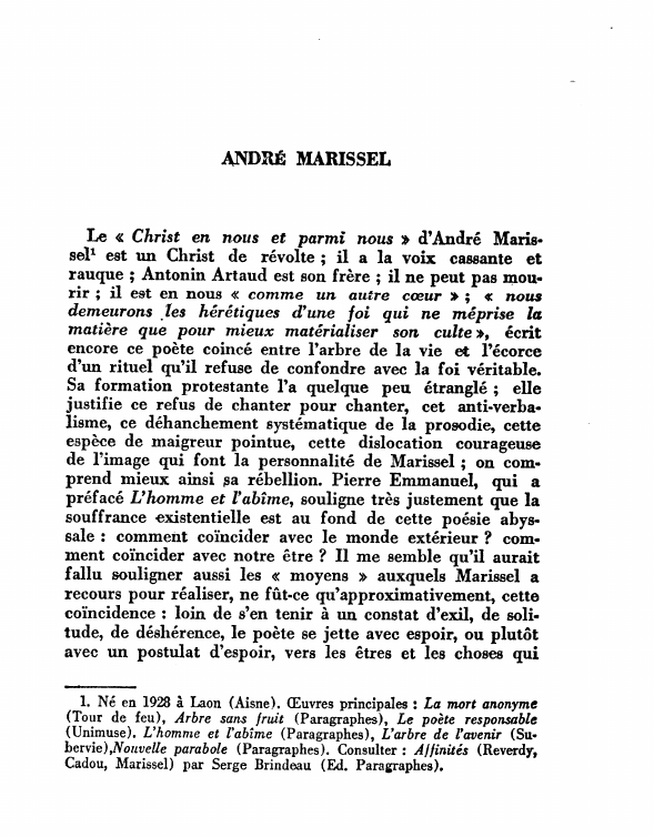 Prévisualisation du document ANDRÉ MARISSEL