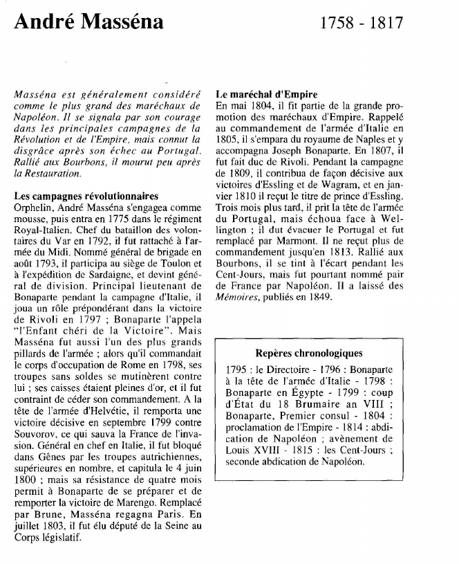 Prévisualisation du document André Masséna