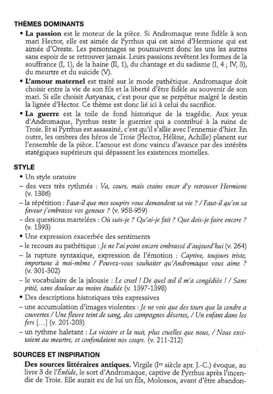 Prévisualisation du document Andromaque de  Jean Racine (analyse détaillée)