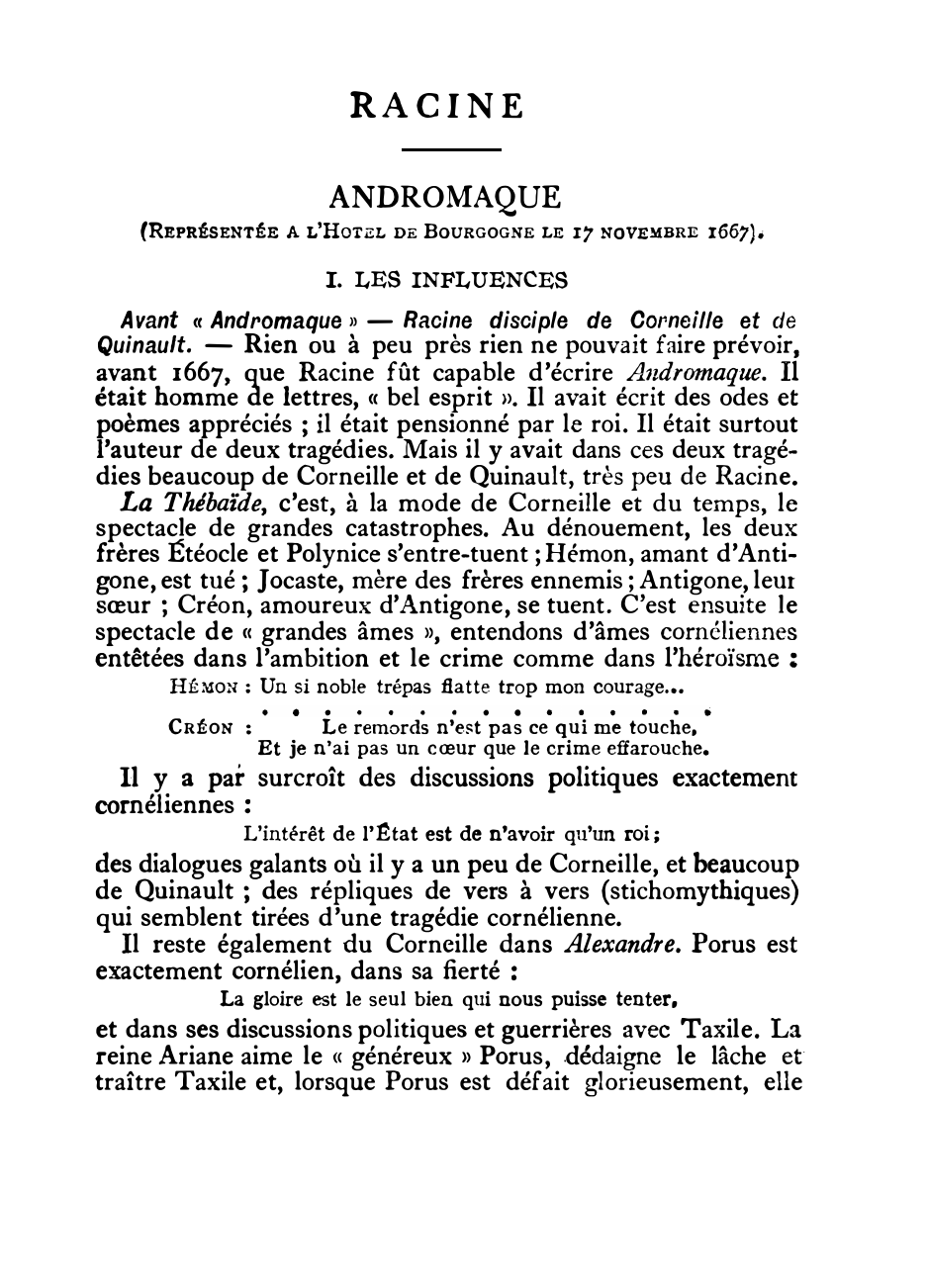 Prévisualisation du document Andromaque [Jean Racine] - fiche de lecture.