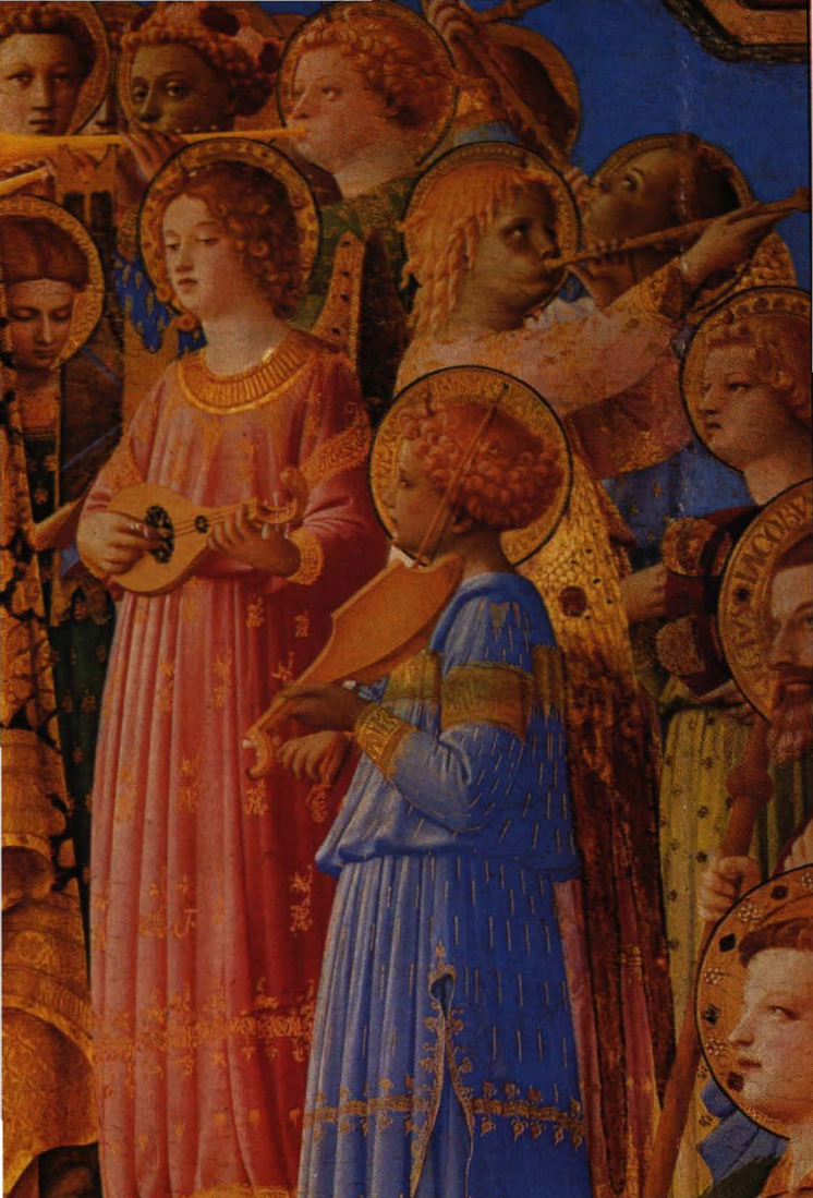 Prévisualisation du document ANGELICO
Guido di Pietro, en religion Fra Giovanni
da Fiesole, dit Il Beato et Fra	:Couronnement
de la Vierge  (analyse du tableau).