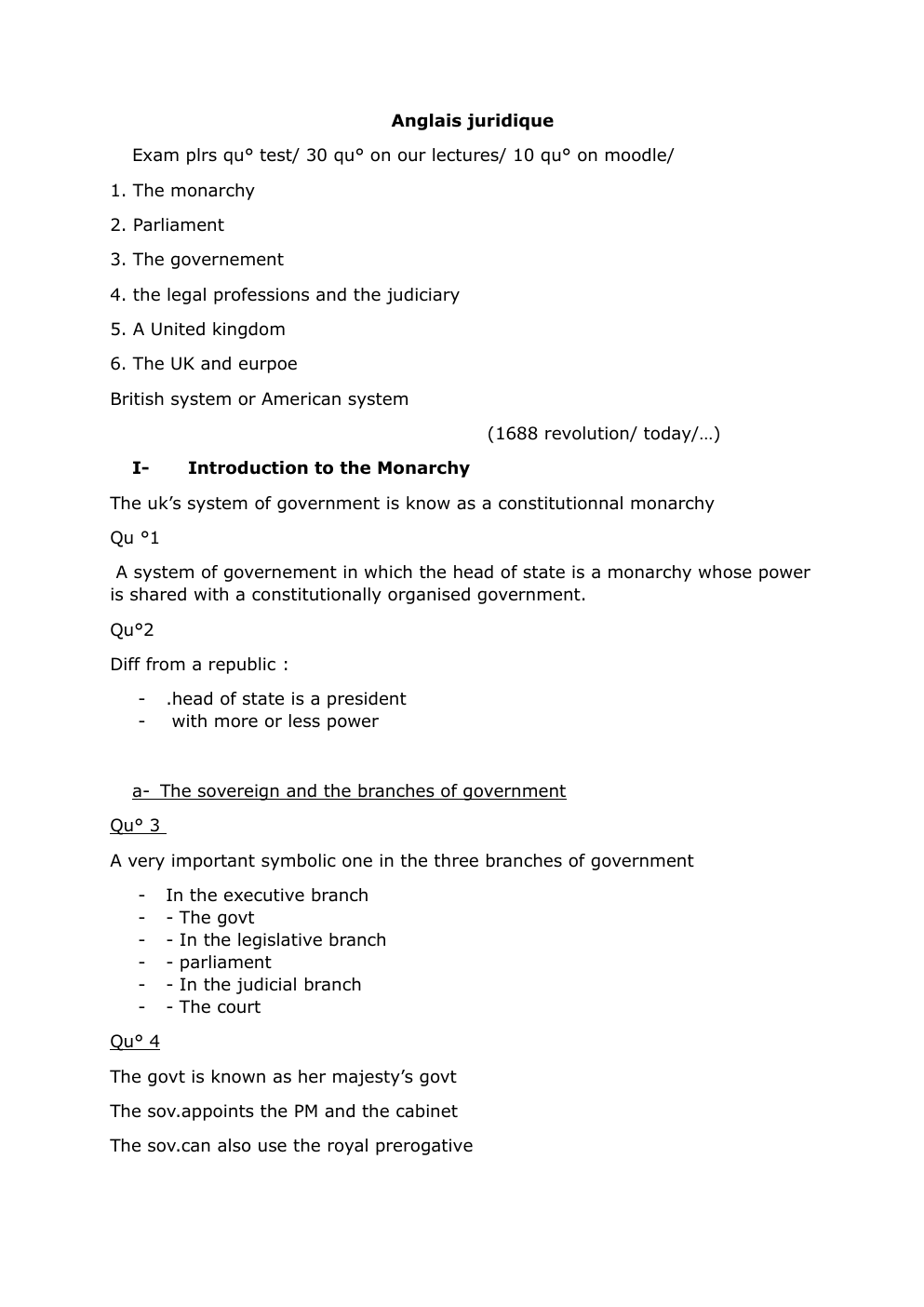 Prévisualisation du document Anglais juridique l1