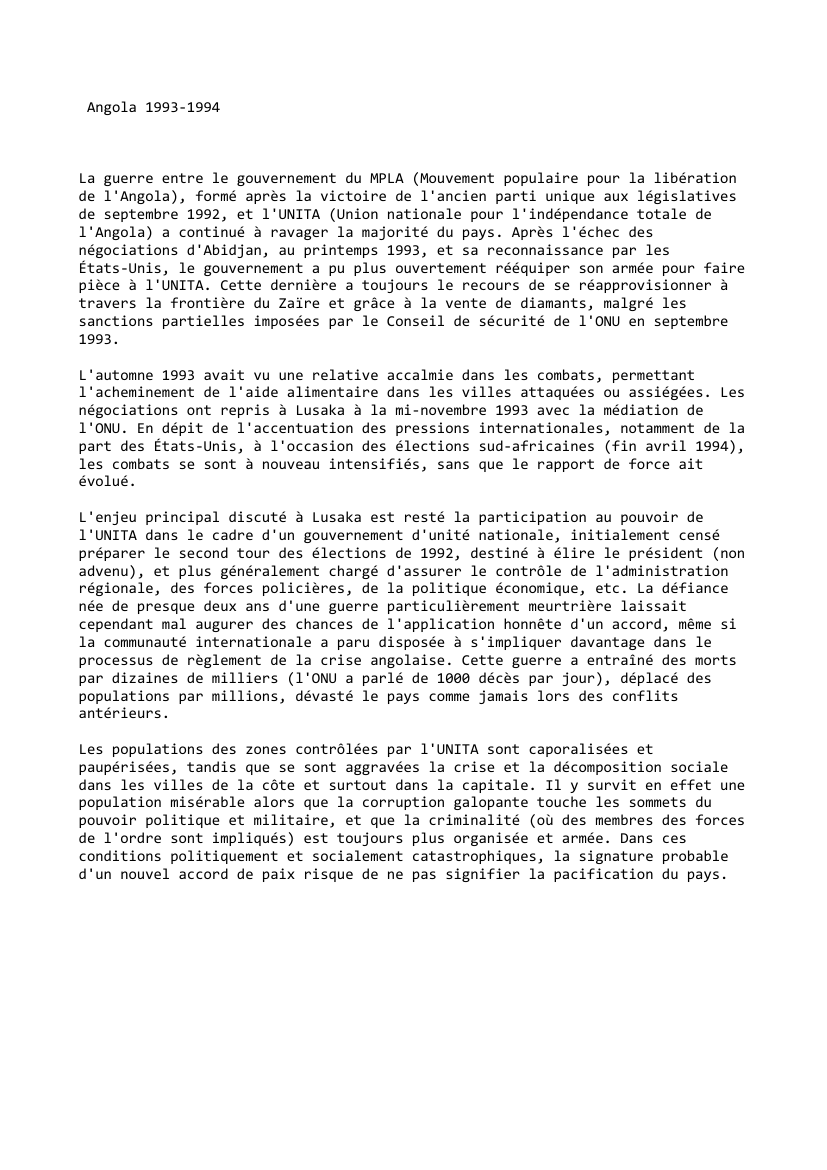 Prévisualisation du document Angola (1993-1994)