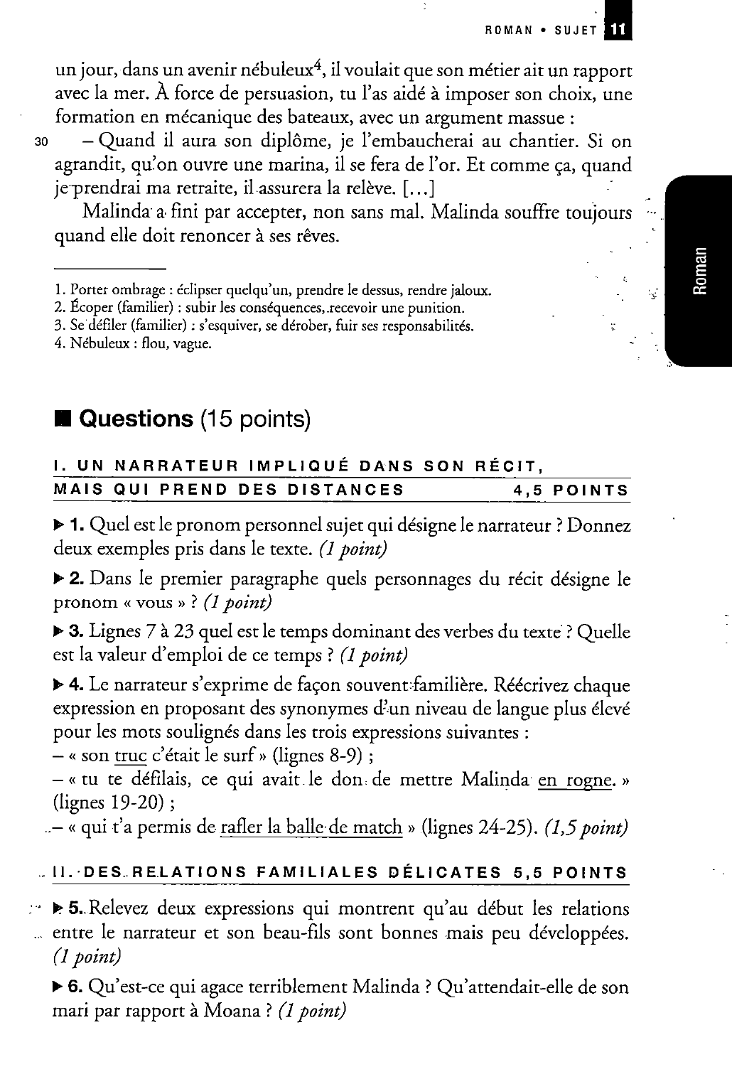 Prévisualisation du document Anne-Catherine Blanc  Moana. blues - Sujet non corrigé