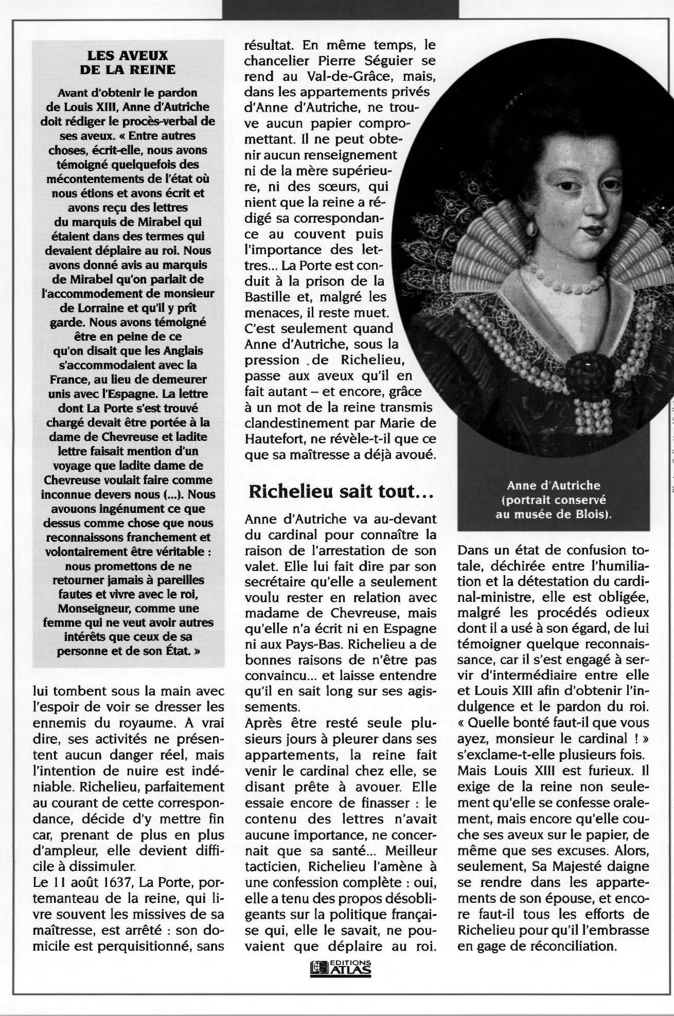 Prévisualisation du document Anne d'Autriche et l'affaire « des lettres espagnoles »