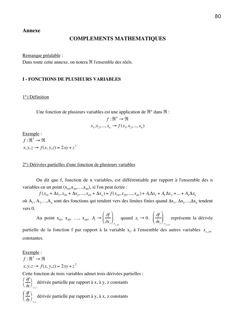 Prévisualisation du document Annexe COMPLEMENTS MATHEMATIQUES