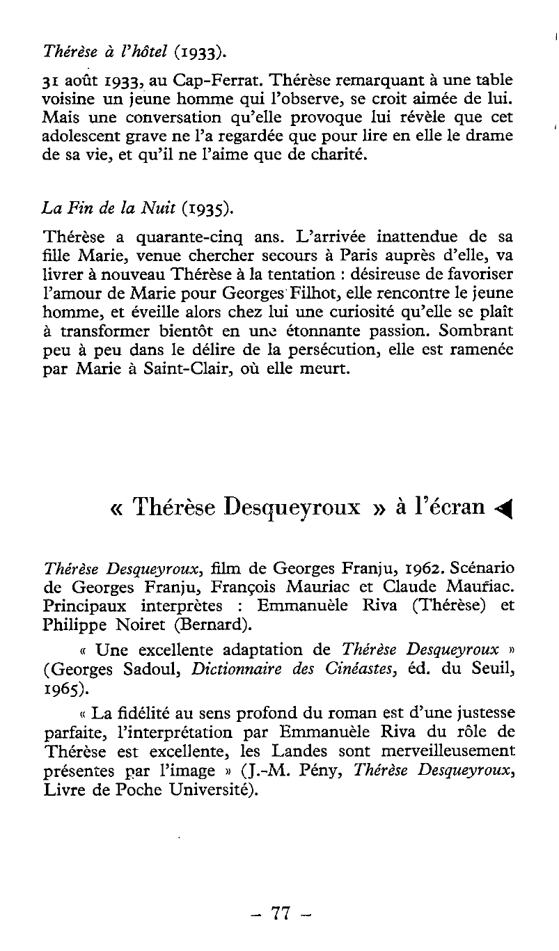 Prévisualisation du document Annexes: Thérèse Desqueyroux de Mauriac
