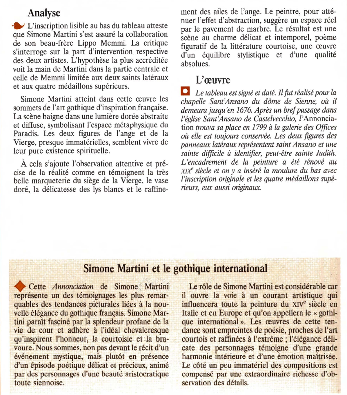 Prévisualisation du document ANNONCIATION DE MARTINI Simone