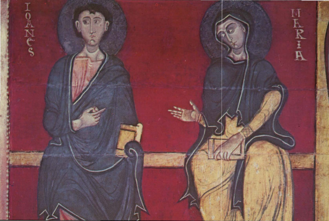 Prévisualisation du document ANONYME DE VALLTARGA:
Saint Jean
et la Vierge (analyse).