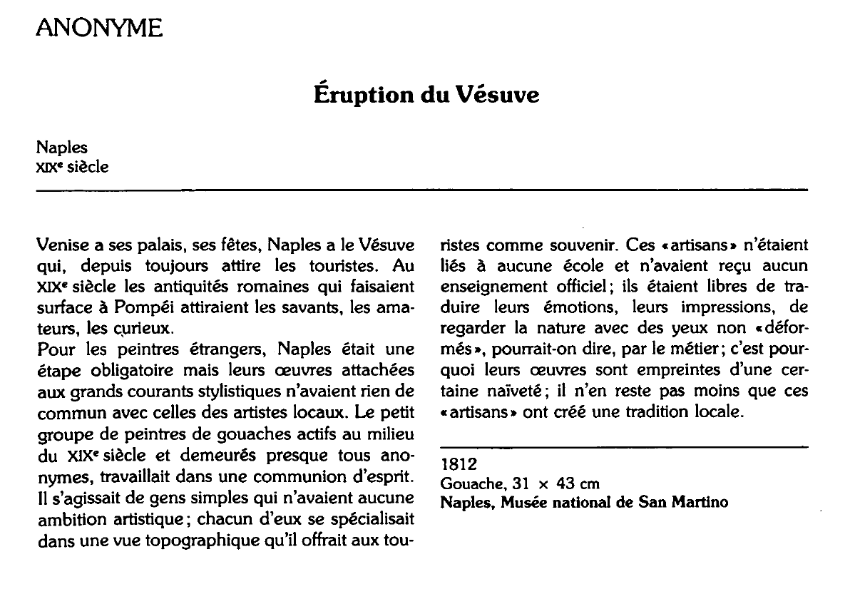 Prévisualisation du document ANONYME : Éruption du Vésuve