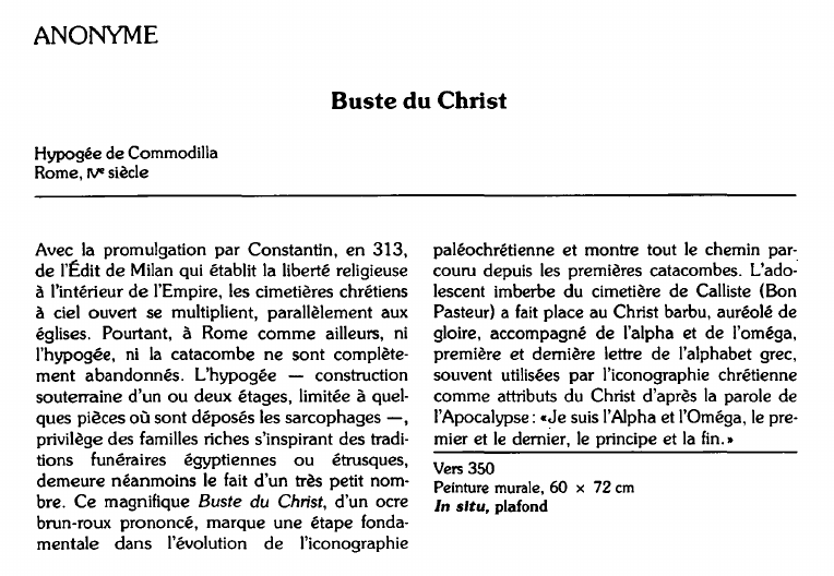 Prévisualisation du document ANONYME:Buste du Christ.