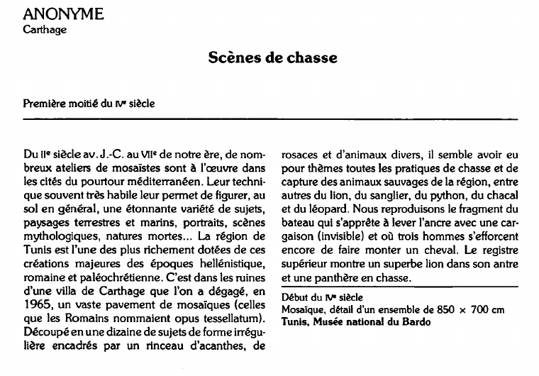 Prévisualisation du document ANONYME:CarthageScènes de chasse.