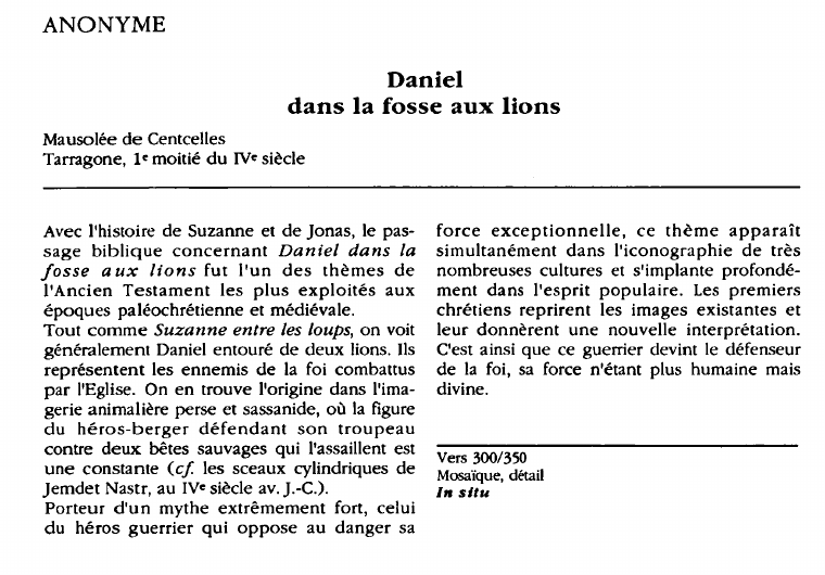 Prévisualisation du document ANONYME:Danieldans la fosse aux lions.