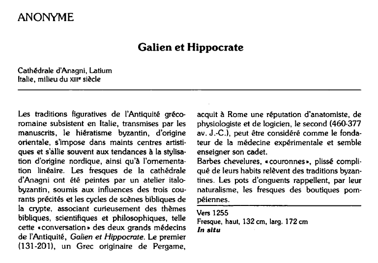 Prévisualisation du document ANONYME:Galien et Hippocrate (analyse).