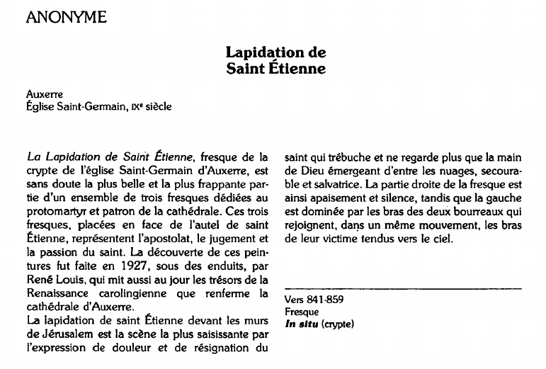 Prévisualisation du document ANONYME:Lapidation deSaint Étienne (analyse).