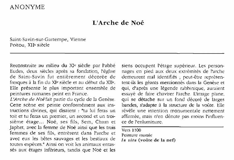 Prévisualisation du document ANONYME:L'Arche de Noé.