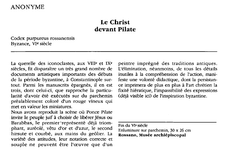 Prévisualisation du document ANONYME:Le Christdevant Pilate.
