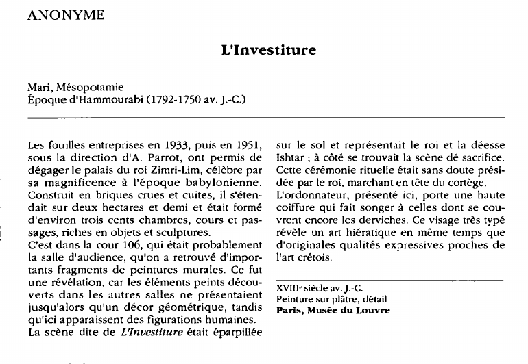 Prévisualisation du document ANONYME:L'Investiture.