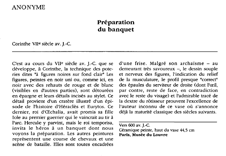 Prévisualisation du document ANONYME:Préparationdu banquet (analyse).