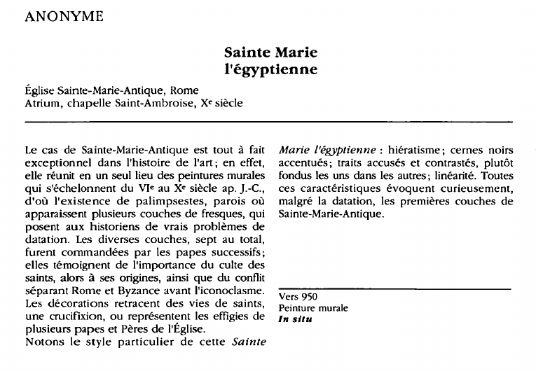 Prévisualisation du document ANONYME:Sainte Marie l'égyptienne (analyse).
