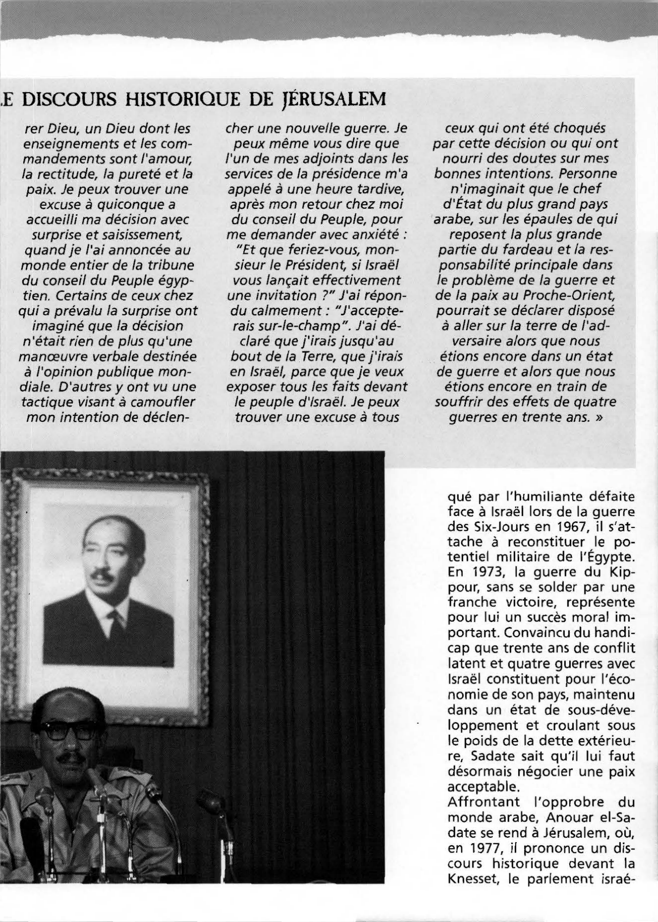 Prévisualisation du document Anouar el-Sadate, artisan de la paix