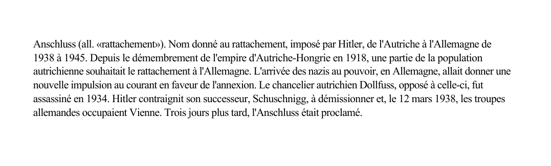 Prévisualisation du document Anschluss (all.