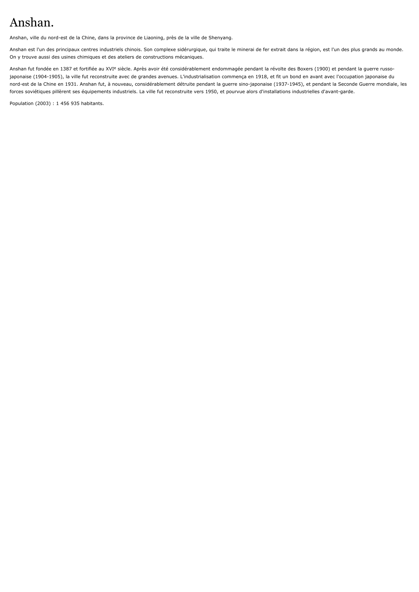 Prévisualisation du document Anshan.