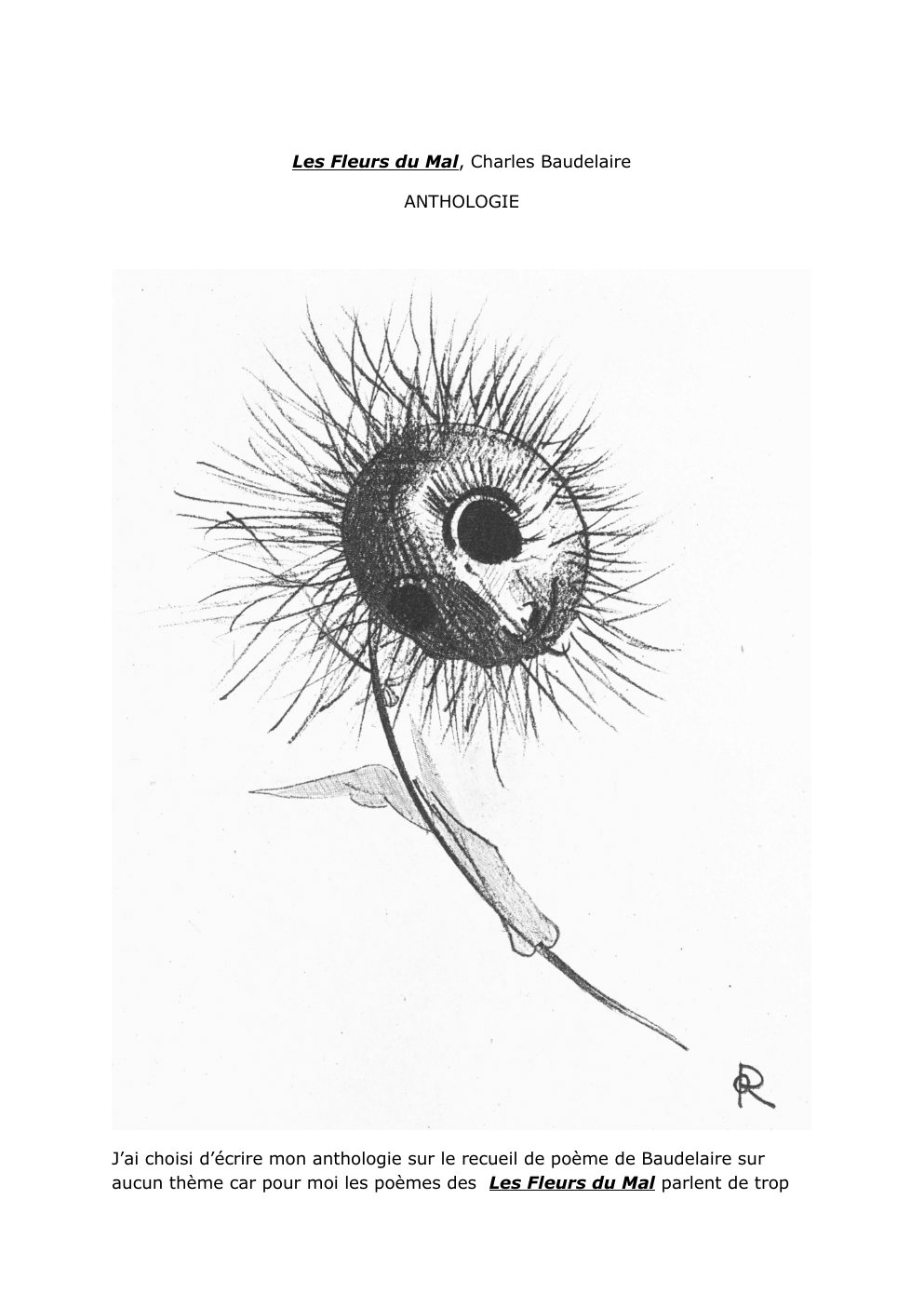 Prévisualisation du document anthologie les fleurs du mal de baudelaire