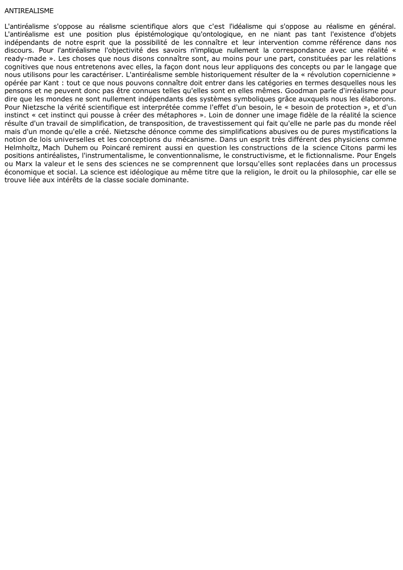 Prévisualisation du document ANTIREALISME