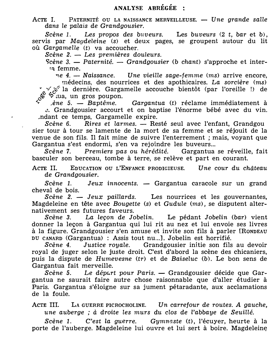 Prévisualisation du document Antoine MARIOTTE : GARGANTUA (résumé et analyse de l’œuvre – Répertoire lyrique)