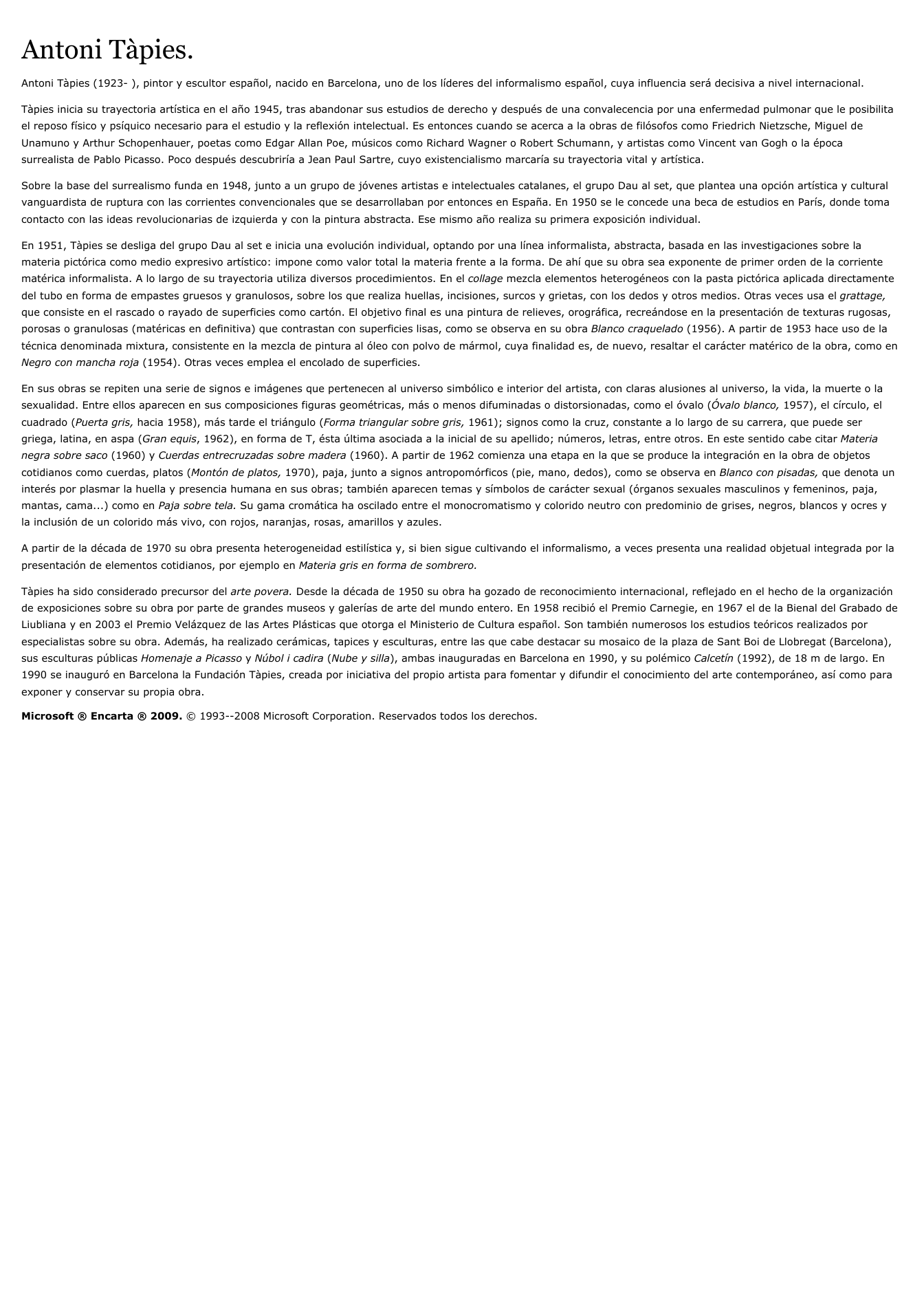Prévisualisation du document Antoni Tàpies.