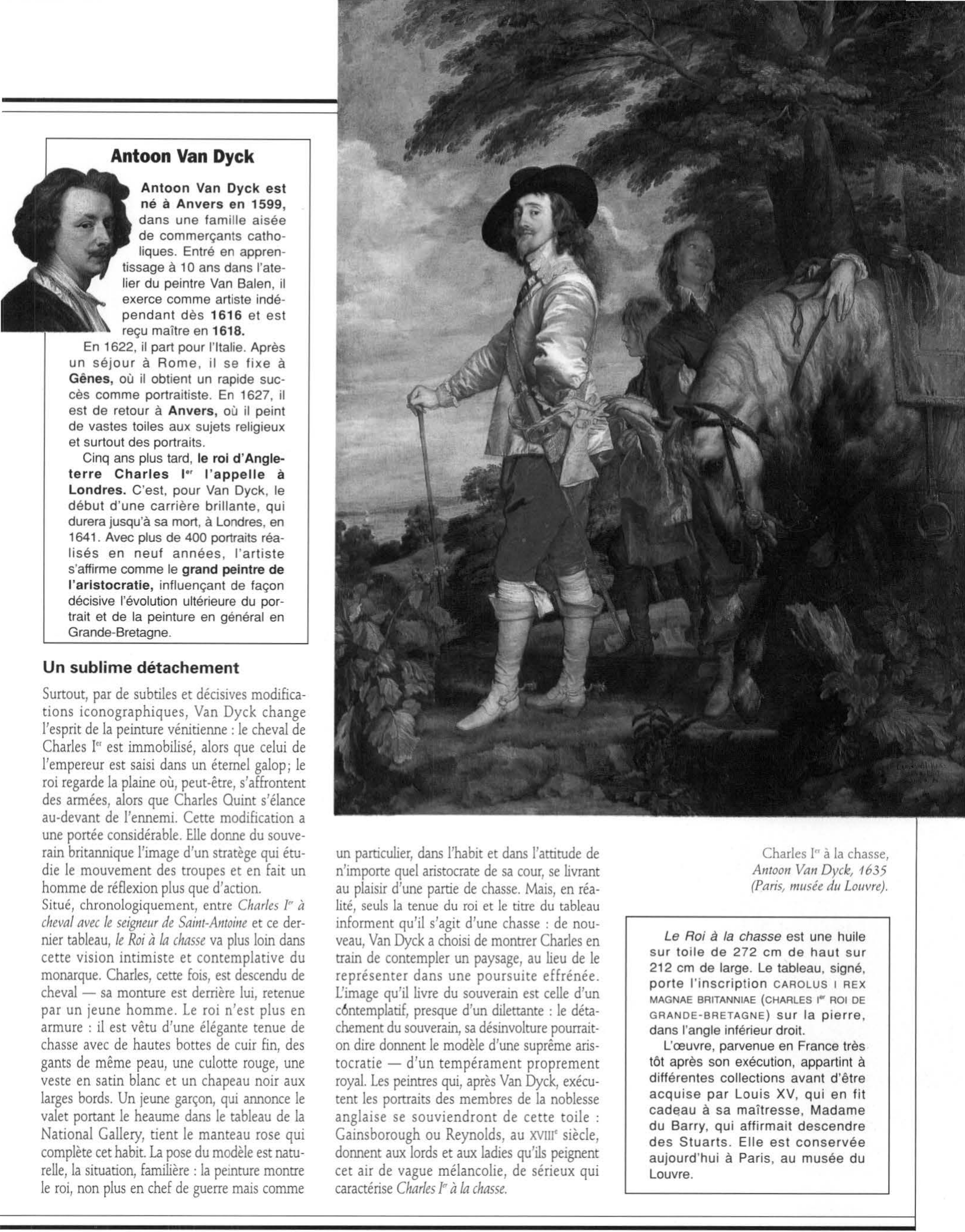 Prévisualisation du document Antoon Van Dyck:  LE ROI À LA CHASSE