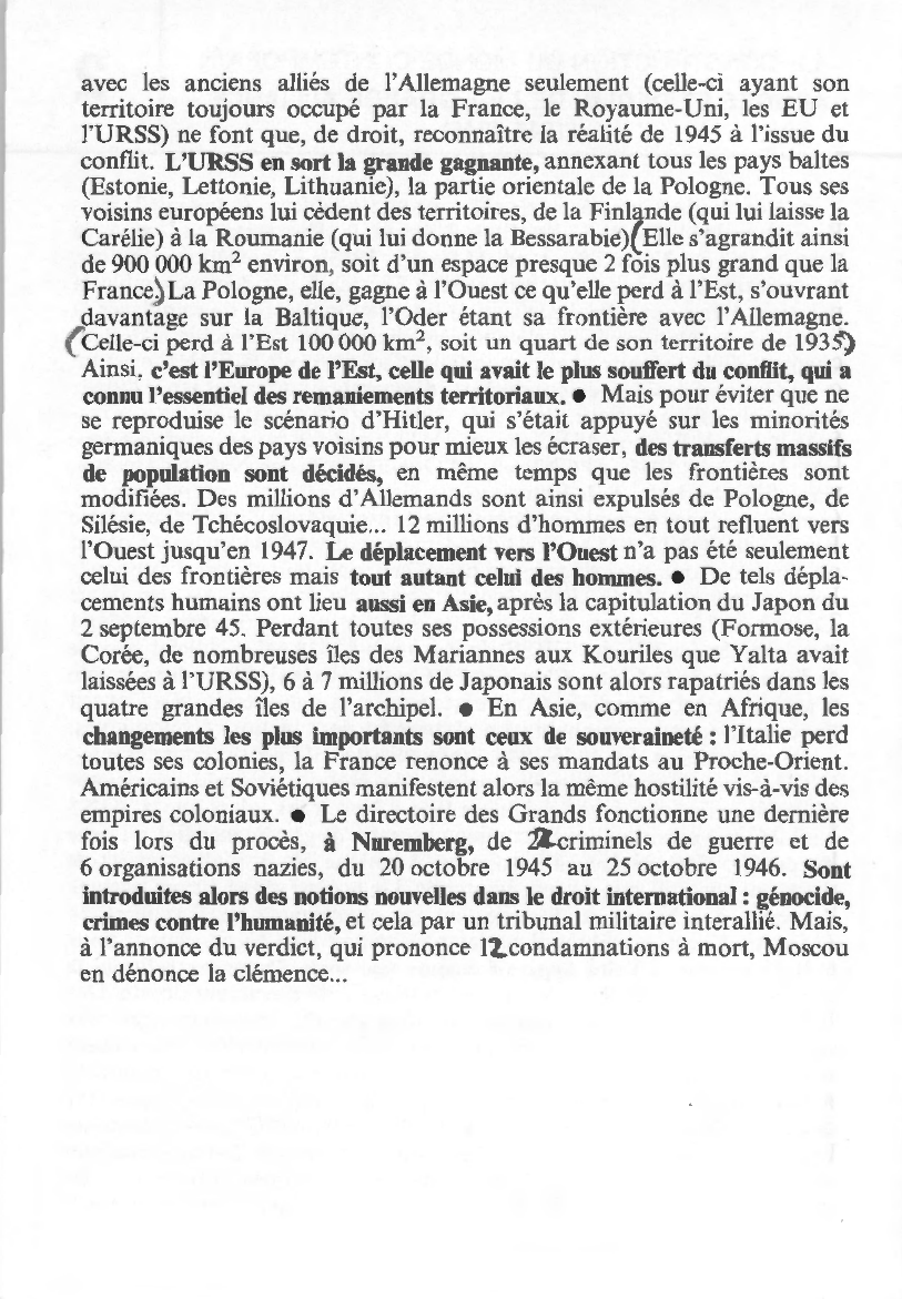 Prévisualisation du document APOGÉE ET DÉCLIN DE LA GRANDE ALLIANCE (1945-1946) - HISTOIRE