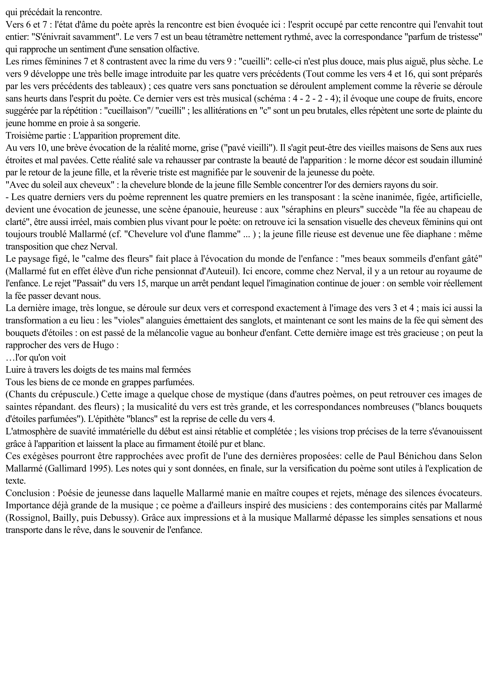 Prévisualisation du document APPARITION de Mallarmé