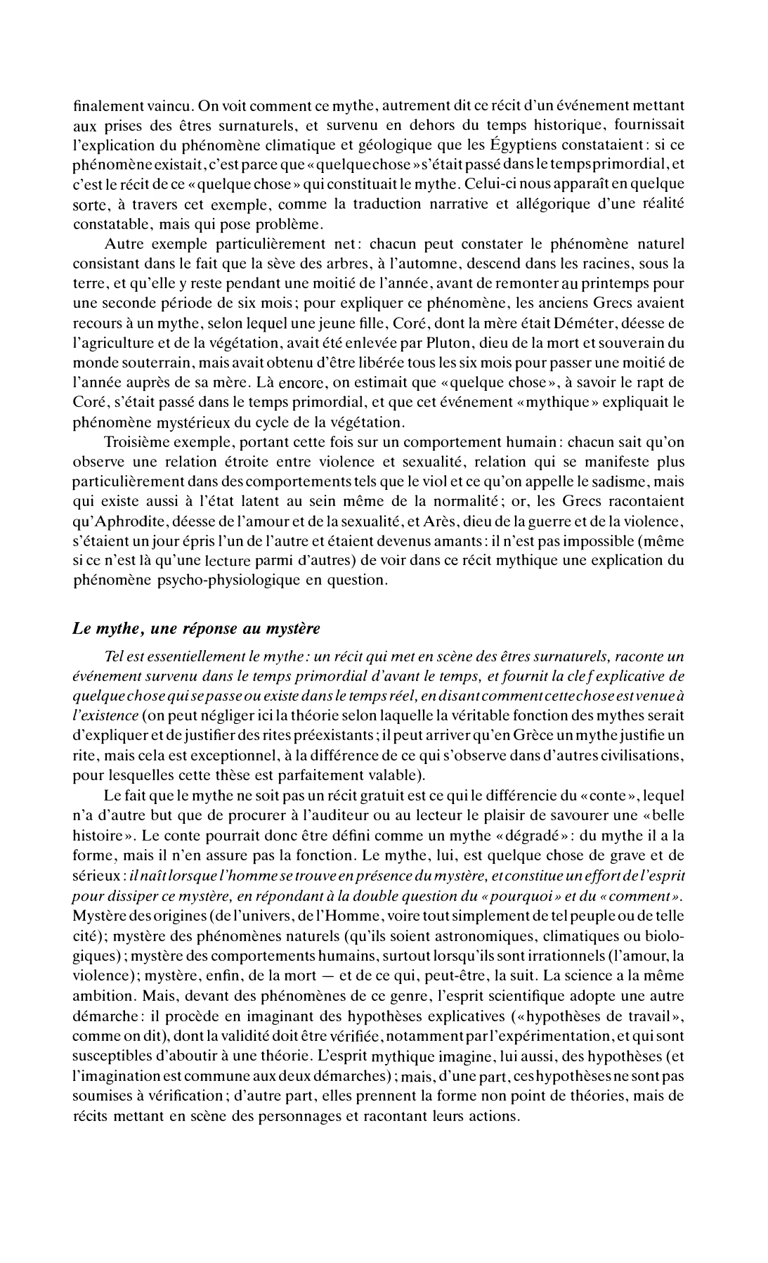 Prévisualisation du document APPROCHE GÉNÉRALE DE LA MYTHOLOGIE GRÉCO-ROMAINE