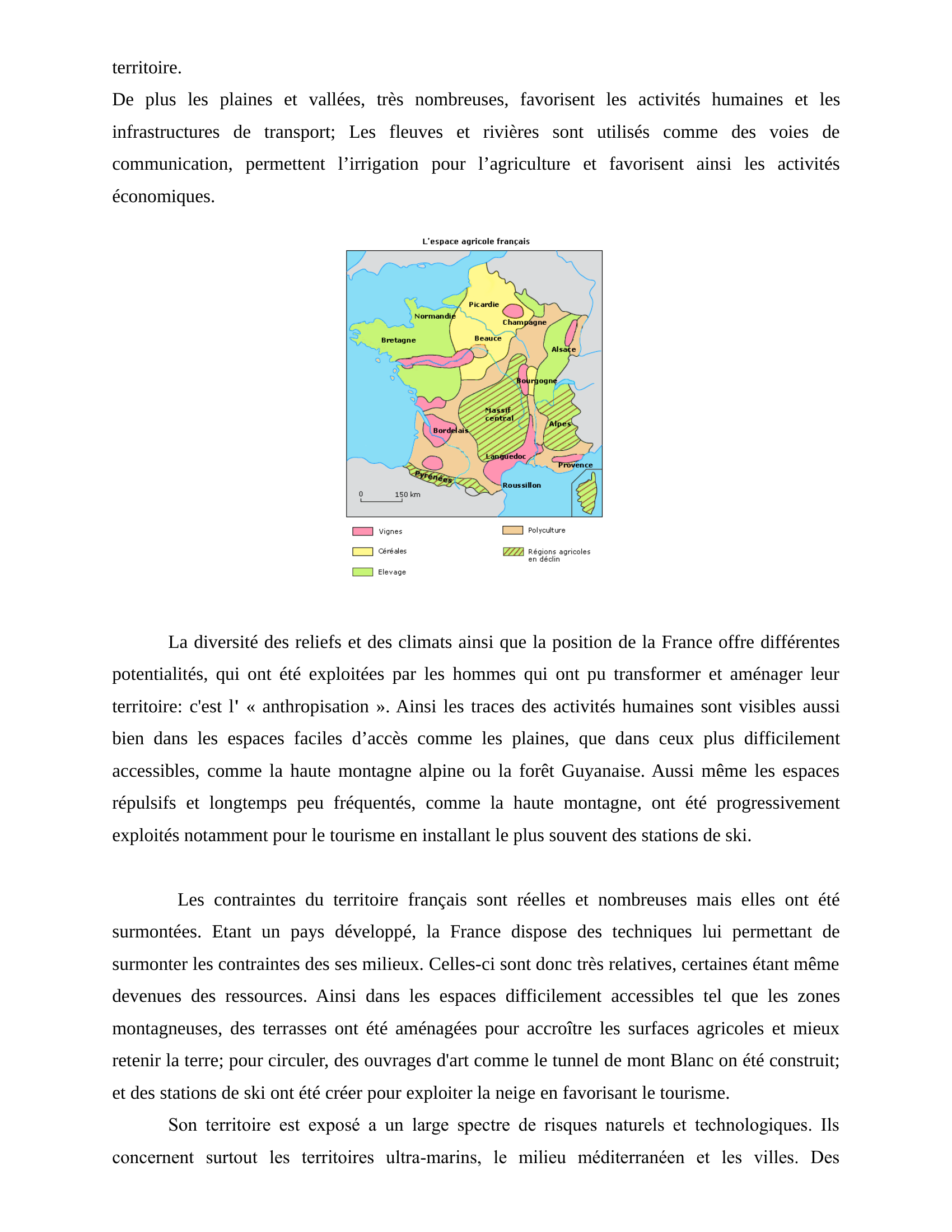 Prévisualisation du document Aptitudes et contraintes du territoire français