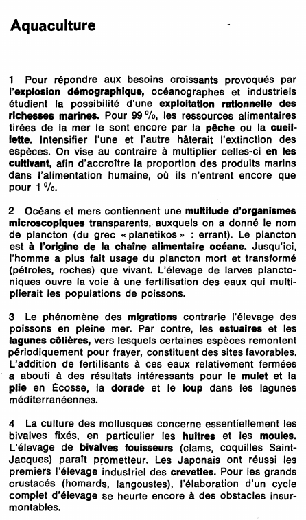 Prévisualisation du document Aquaculture