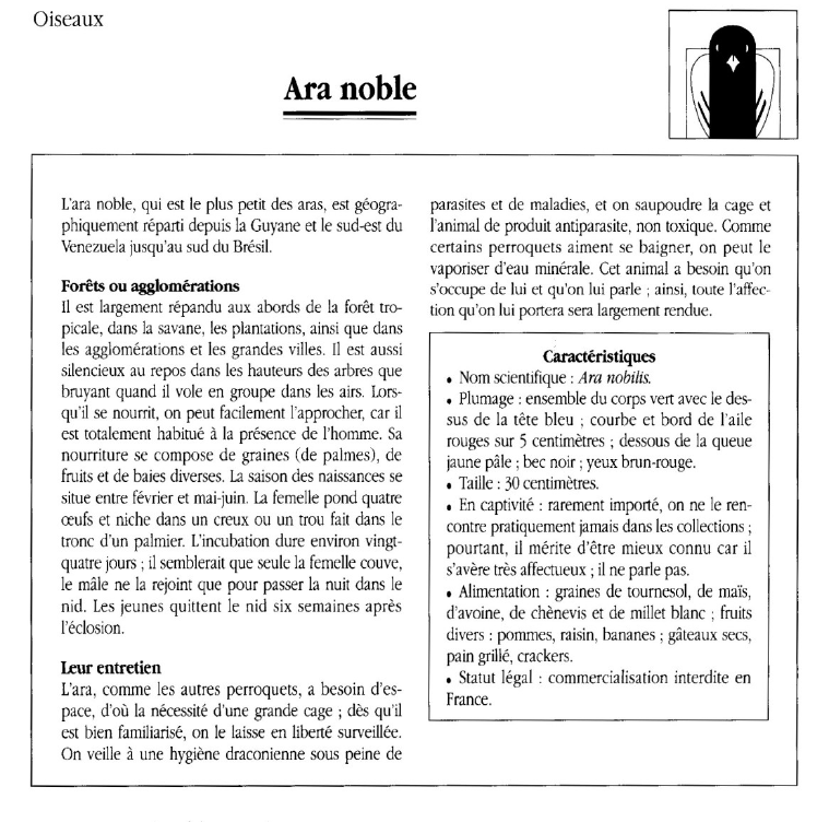 Prévisualisation du document Ara noble.