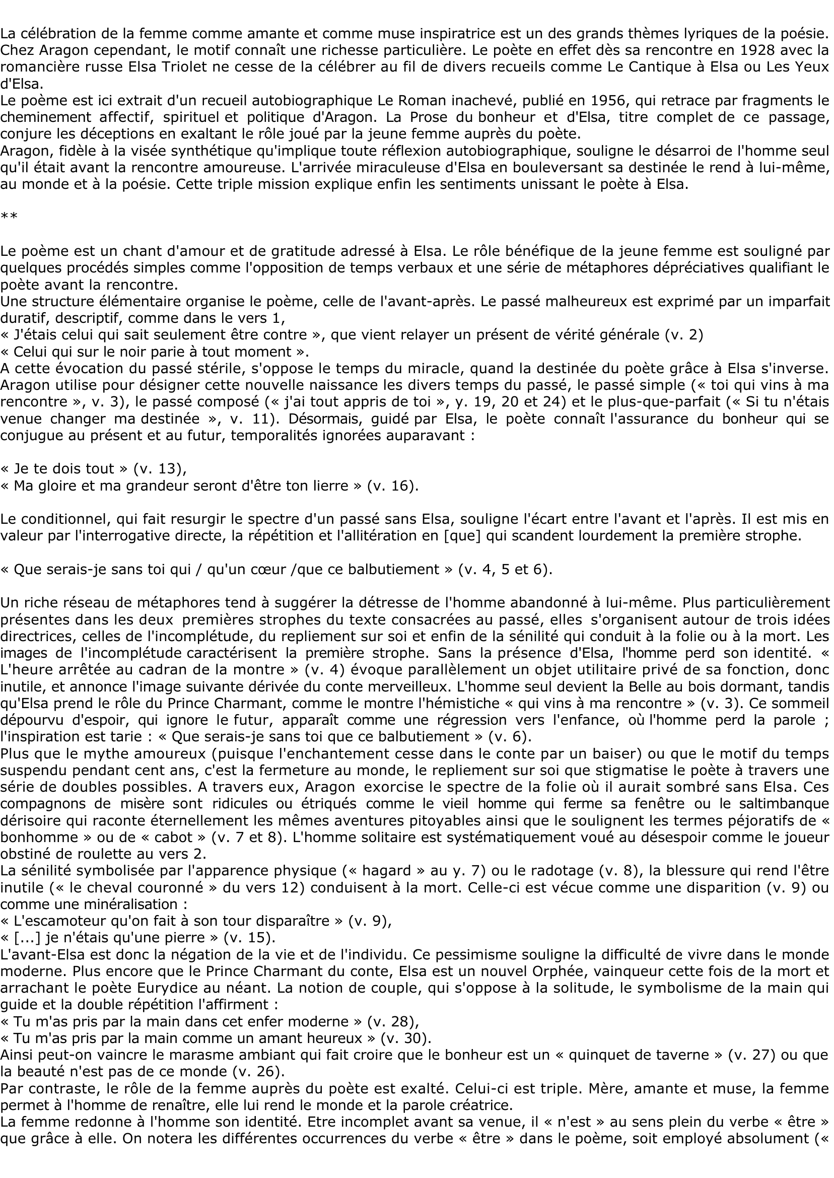 Prévisualisation du document Aragon, « Prose d'Elsa »
