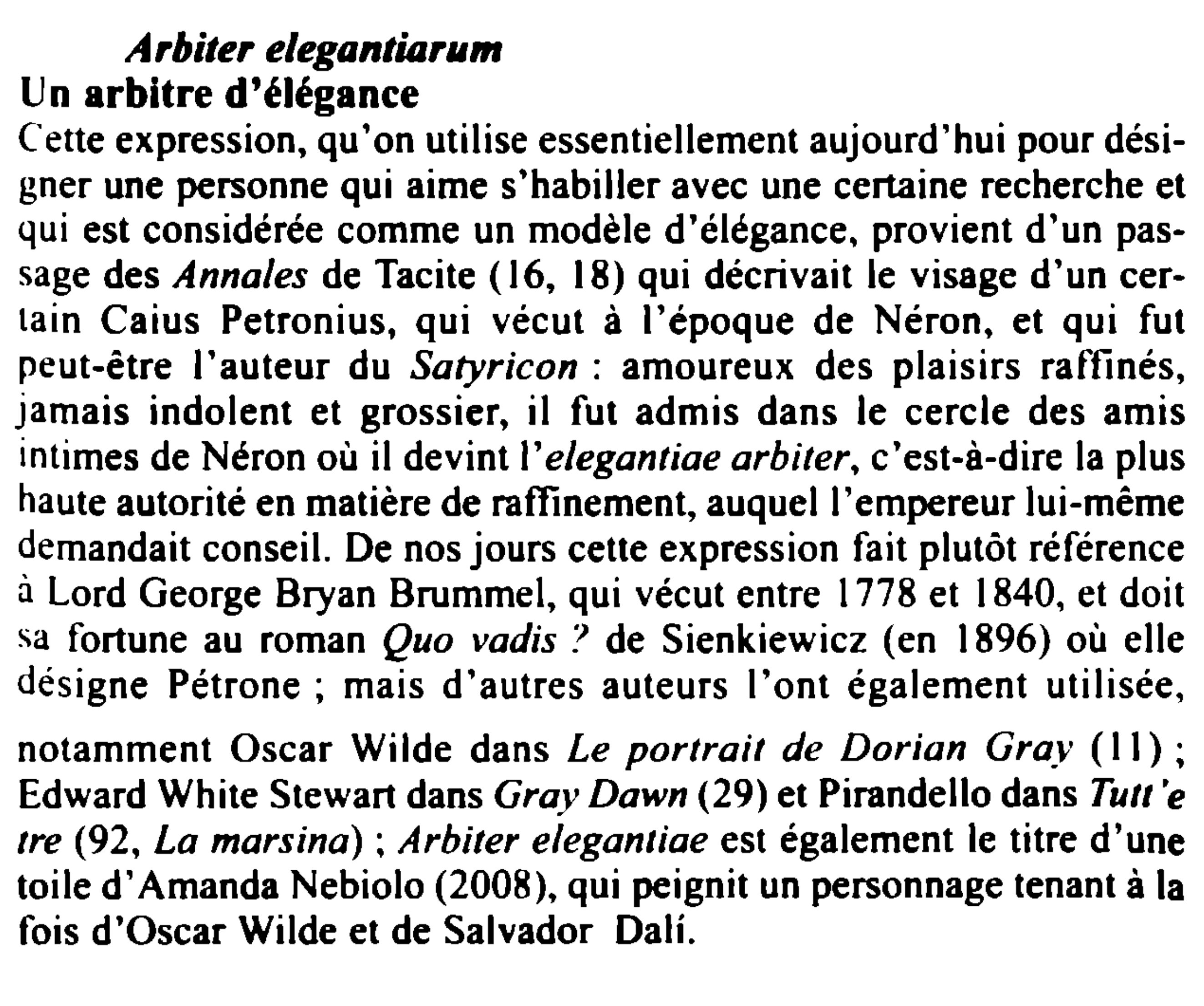 Prévisualisation du document Arbiter elegantiarum