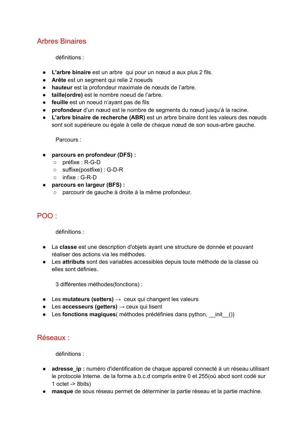 Prévisualisation du document Arbres Binaires définitions :